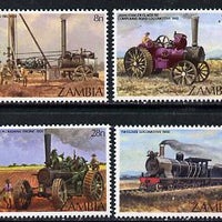Zambia 1983 Early Steam Engines set of 4 unmounted mint, SG 375-78*