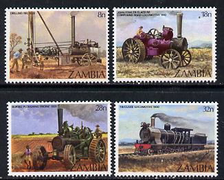Zambia 1983 Early Steam Engines set of 4 unmounted mint, SG 375-78*