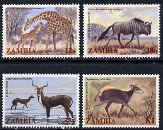 Zambia 1983 Wildlife set of 4 unmounted mint, SG 388-91*
