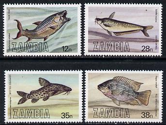 Zambia 1983 Fish perf set of 4 unmounted mint, SG 392-95*