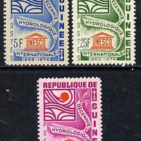 Guinea - Conakry 1966 UNESCO Hydrological Decade set of 3, SG 558-60*