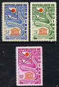 Guinea - Conakry 1966 UNESCO Hydrological Decade set of 3, SG 558-60*
