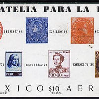 Mexico 1974 'Exfilmex 74' Stamp Exhibition imperf m/sheet, SG MS 1317 unmounted mint