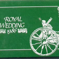 Booklet - St Vincent - Grenadines 1986 Royal Wedding $10.40 booklet (SG SB7) State Coach in silver, panes imperf