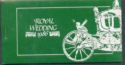 Booklet - St Vincent - Grenadines 1986 Royal Wedding $10.40 booklet (SG SB7) State Coach in silver, panes imperf