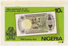 Nigeria 1984 25th Anniversary of Central Bank - original hand-painted composite artwork for 10k value (showing 1968 £1 note) by NSP&MCo Staff Artist Olukoya Ogunfowora on card 8.5" x 5", endorsed A2