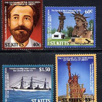 St Kitts 1986 Statue of Liberty Centenary set of 4 (SG 215-18) unmounted mint