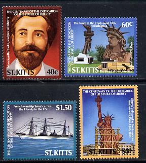 St Kitts 1986 Statue of Liberty Centenary set of 4 (SG 215-18) unmounted mint