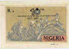 Nigeria 1983 National Youth Service Corps 10th Anniversary - original hand-painted artwork for 10k value (Working on Building Project) by S O Nwasike on board 8.5" x 5"