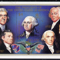 Belize 1986 United States Presidents perf m/sheet unmounted mint SG MS 923