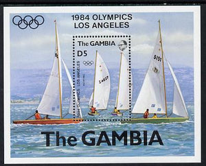 Gambia 1984 Olympic Games m/sheet (Yachting) unmounted mint SG MS 533