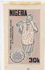 Nigeria 1983 World Communications Year - original hand-painted artwork for 30k value (Town Cryer) by Godrick N Osuji on card 5" x 8.5", endorsed C9