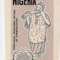 Nigeria 1983 World Communications Year - original hand-painted artwork for 30k value (Town Cryer) by Godrick N Osuji on card 5" x 8.5", endorsed C9