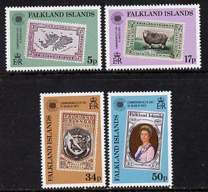 Falkland Islands 1983 Commonwealth Day (Stamp on Stamp) set of 4 unmounted mint, SG 450-53
