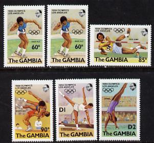 Gambia 1984 Olympic Games set of 6 unmounted mint, SG 527-32