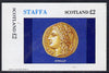 Staffa 1982 Old Coins (Apollo) imperf deluxe sheet (£2 value) unmounted mint
