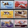Stroma 1969 Dogs perf set of 6 each opt'd 'Europa 1969' unmounted mint