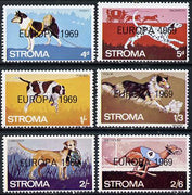 Stroma 1969 Dogs perf set of 6 each opt'd 'Europa 1969' unmounted mint