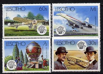 Lesotho 1983 Manned Flight set of 4 unmounted mint SG 545-48