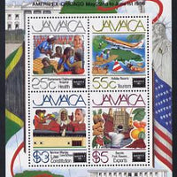 Jamaica 1986 Ameripex Stamp Exhibition m/sheet unmounted mint, SG MS 655