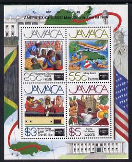 Jamaica 1986 Ameripex Stamp Exhibition m/sheet unmounted mint, SG MS 655