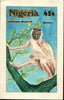 Nigeria 1984 Nigerian Wildlife - original hand-painted artwork for 45k value (Monkey) by Francis Nwaije Isibor on card 5" x 8.5" endorsed D1