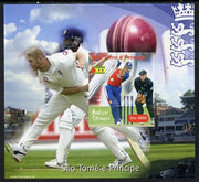 St Thomas & Prince Islands 2004 Cricket - Andrew Strauss imperf souvenir sheet unmounted mint. Note this item is privately produced and is offered purely on its thematic appeal