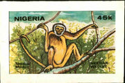 Nigeria 1984 Nigerian Wildlife - original hand-painted artwork for 45k value (Tantalus Monkey) by Godrick N Osuji on card 8.5 inches x 5 inches endorsed D4