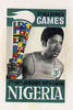 Nigeria 1973 Second All Africa Games - original hand-painted composite artwork for 3s value (showing Torch Bearer) by unknown artist, on card 4" x 6"