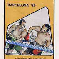 Nigeria 1992 Barcelona Olympic Games (1st issue) - original hand-painted artwork for 10k value (Boxing) by Clement O Ogbebor, on card 5" x 8.5" endorsed A2