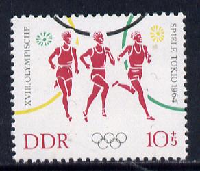 Germany - East 1964 Running 10pf+5pf from Tokyo Olympic Games set unmounted mint, SG E764