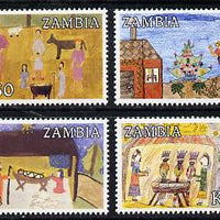 Zambia 1986 Christmas (Paintings) set of 4 unmounted mint, SG 468-71