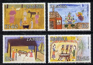 Zambia 1986 Christmas (Paintings) set of 4 unmounted mint, SG 468-71