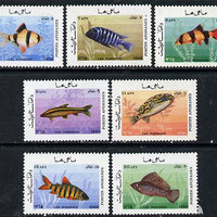 Afghanistan 1986 Fish perf set of 7 unmounted mint SG 1111-17*