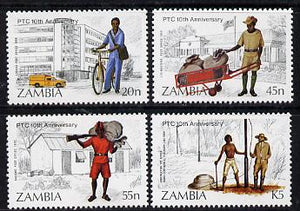 Zambia 1985 Posts & Telecommuniucations set of 4 unmounted mint, SG 441-44*
