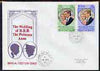 Montserrat 1973 Royal Wedding set of 2 on illustrated cover with first day cancel