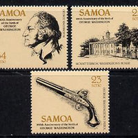 Samoa 1982 George Washington set of 3 unmounted mint SG 612-14