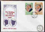 St Vincent - Grenadines 1973 Royal Wedding set of 2 on illustrated cover with first day cancel