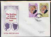 Falkland Islands 1973 Royal Wedding set of 2 on illustrated cover with first day cancel