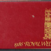 St Lucia 1986 Royal Wedding (Andrew & Fergie) $9.60 booklet (SG SB2) Westminster Abbey in gold, panes perforated