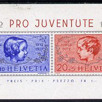 Switzerland 1937 Pro Juventute 25th Anniversary m/sheet, SG MS J83a