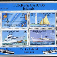 Turks & Caicos Islands 1978 Turks Island Passage m/sheet with watermark unmounted mint, SG MS 493B