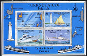 Turks & Caicos Islands 1978 Turks Island Passage m/sheet with watermark unmounted mint, SG MS 493B