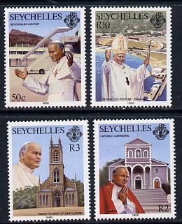 Seychelles 1986 Visit of Pope John Paul set of 4 unmounted mint, SG 654-57*