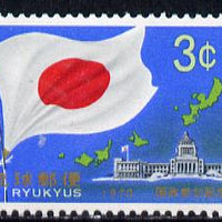 Ryukyu Islands 1970 Election to Japanese Diet unmounted mint, SG 246*