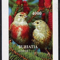 Buriatia Republic 1997 Birds perf souvenir sheet unmounted mint