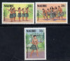 Nauru 1987 Nauruan Dancers set of 3 unmounted mint SG 346-48