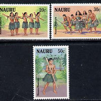 Nauru 1987 Nauruan Dancers set of 3 unmounted mint SG 346-48