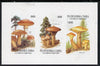 Touva 1997 Mushrooms imperf sheetlet containing complete set of 3 values unmounted mint