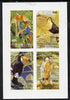 Touva 1997 Tropical Birds (Parrots, etc) imperf sheetlet containing complete set of 4 values mounted mint